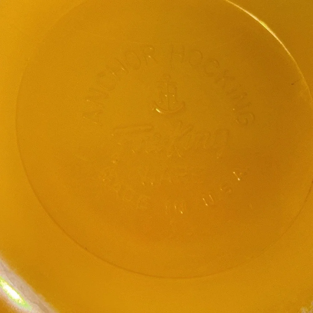 Vintage Anchor Hocking ORANGE‎ Fire King Cinderella Mixing Bowl 8.5 In RARE EUC